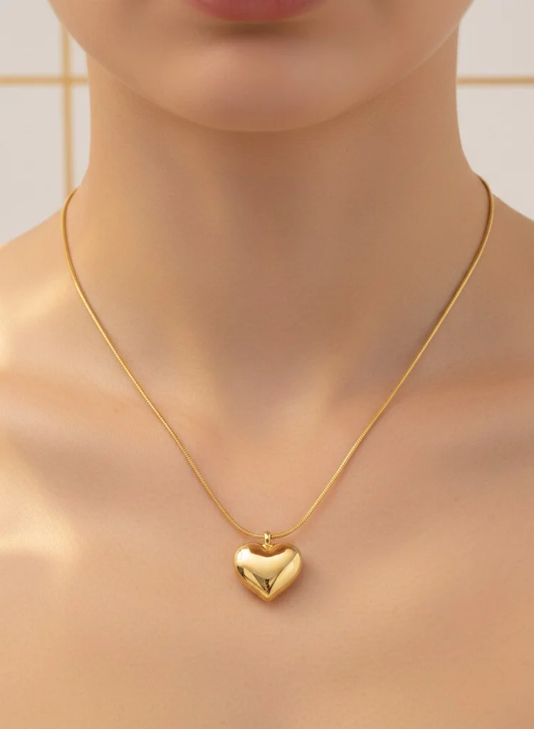 Sosha Elegance  Heart Pendant Chain for Women | Best Price UAE